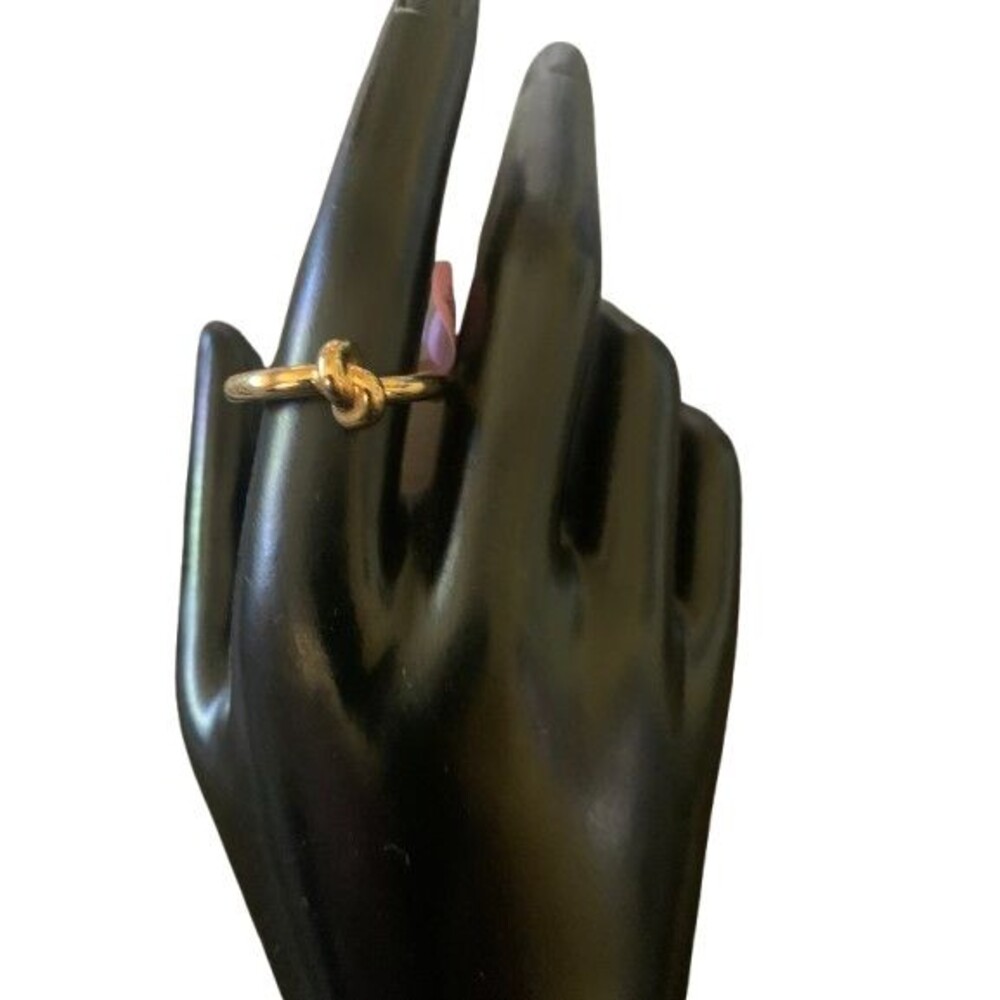 New Dyameda Sterling Silver Gold Plated Knot Ring Made in Italy Size 9